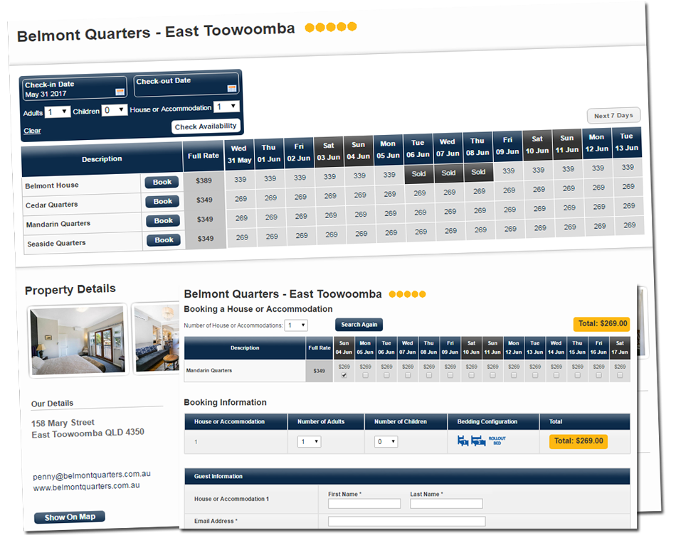 Book Accommodation Online at Belmont Quarters - East Toowoomba QLD