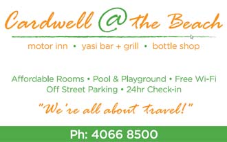 Cardwell @ the Beach + Yasi Bar + Grill + Bottle Shop offers Quality, Friendly, Convenient, Affordable Accommodation 